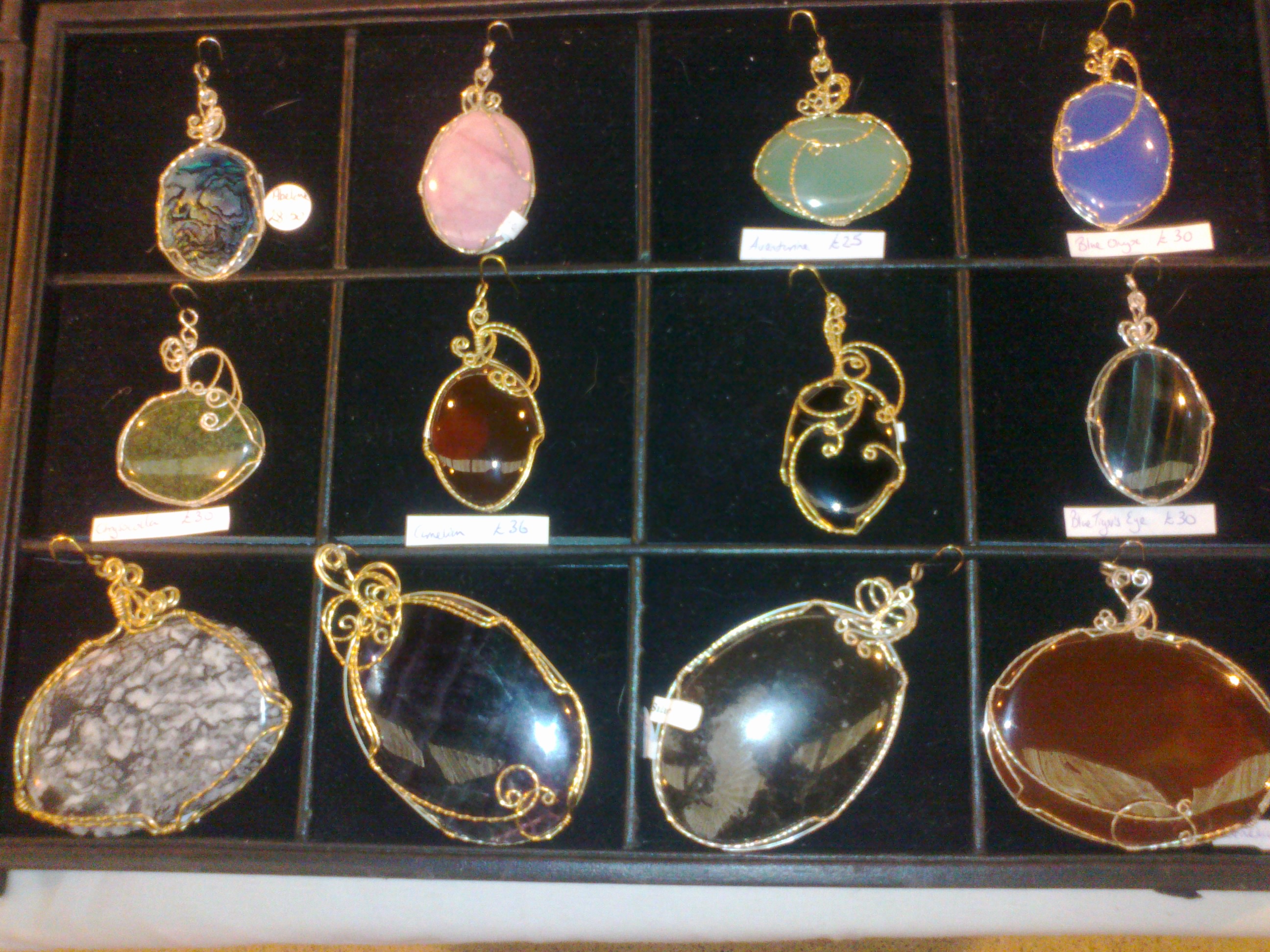 image of Selection of Cabochon pendants.