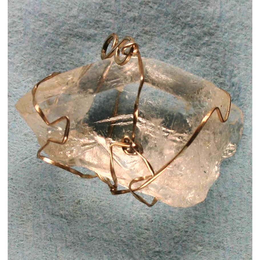 image of Pendant Sterling Sliver Quartz Crystal 001