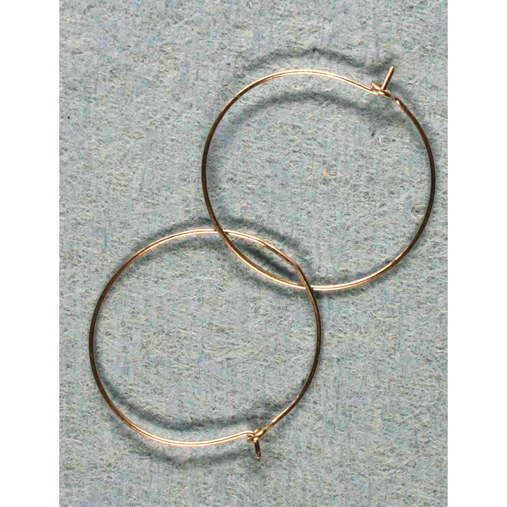 image of Plain Hoop Earrings Rolled Silver 001