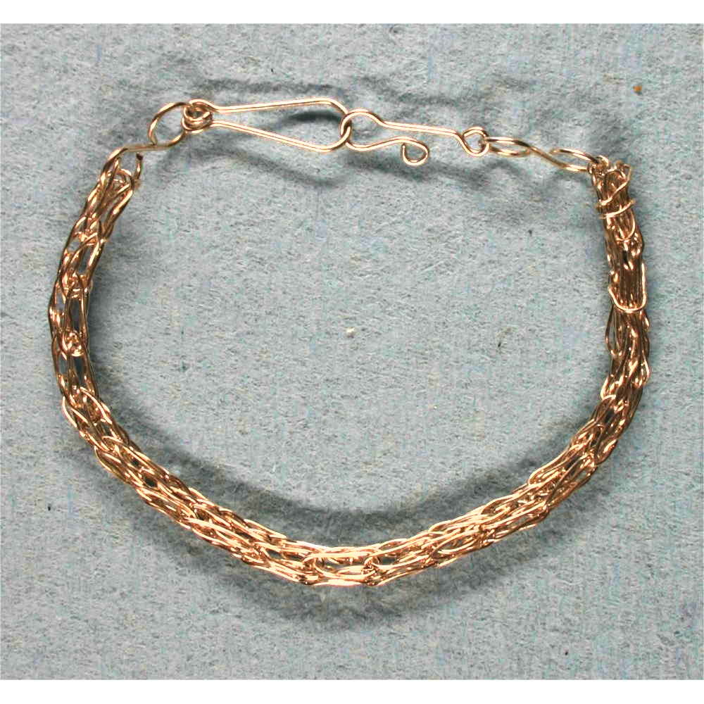 image of Rolled Gold Viking Knit Bracelet 001