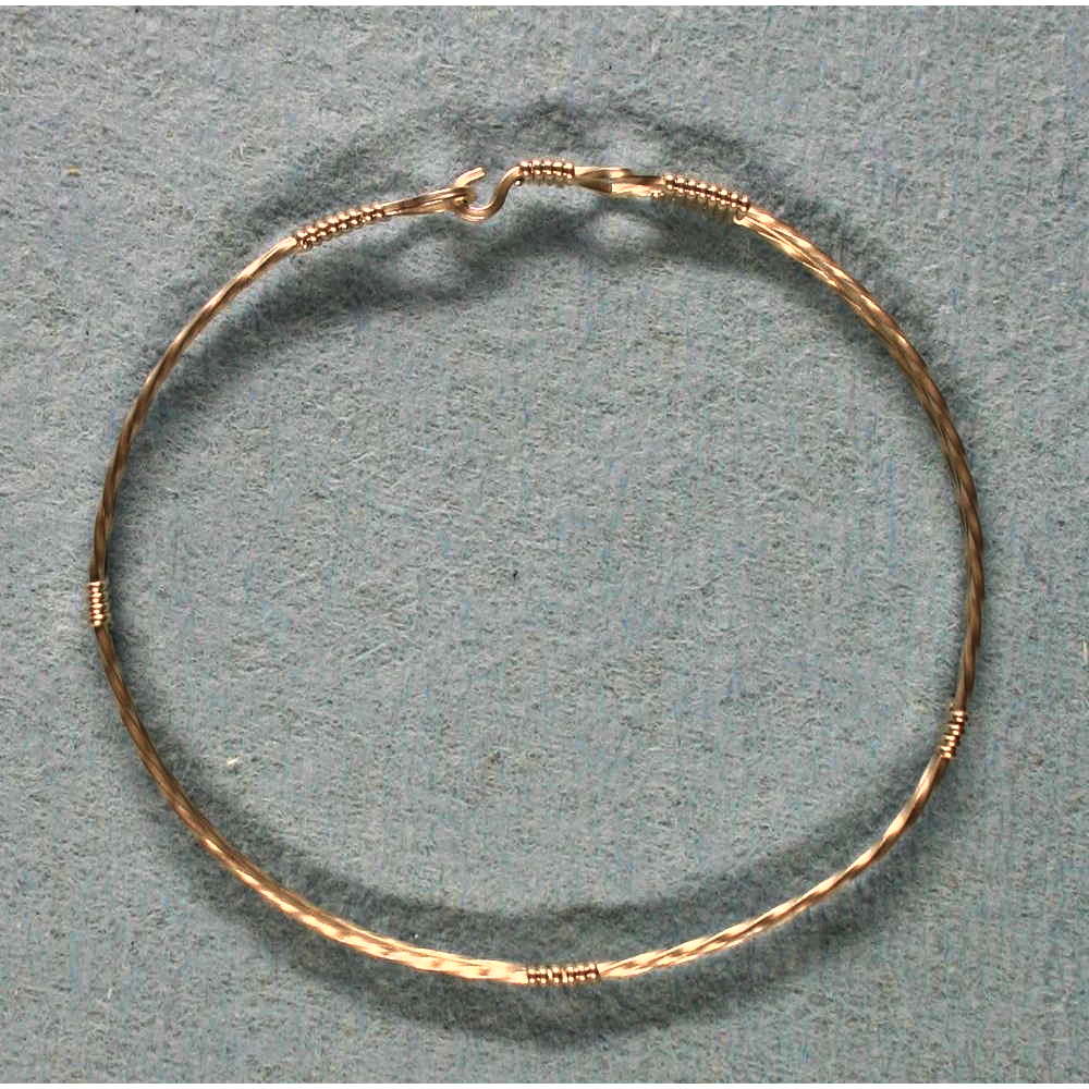 Three Strand Bangle Argentium Silver 001Image with link to high resolution version